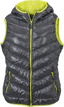 Leichte Damen Daunen Kapuzen Bodywarmer (JN 1061)