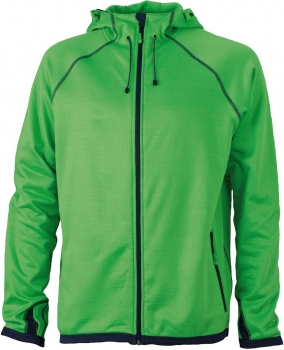 Herren Kapuzen Fleecejacke mit Rauten (JN 571)