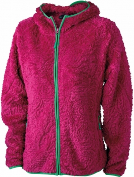 Damen Struktur Fleece Kapuzenjacke (JN 563)