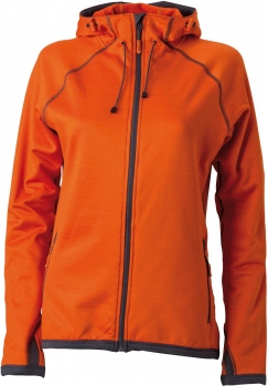 Damen Kapuzen Fleecejacke mit Rauten (JN 570)