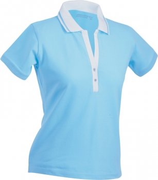 Ladies' Elastic Polo Short-Sleeved