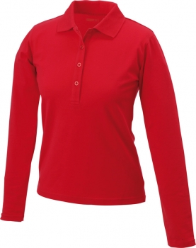 Ladies' Elastic Polo Long-Sleeved
